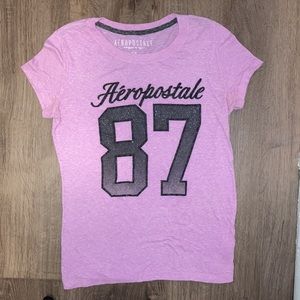 Light Pink / Orchid Glitter Aeropostale Shirt